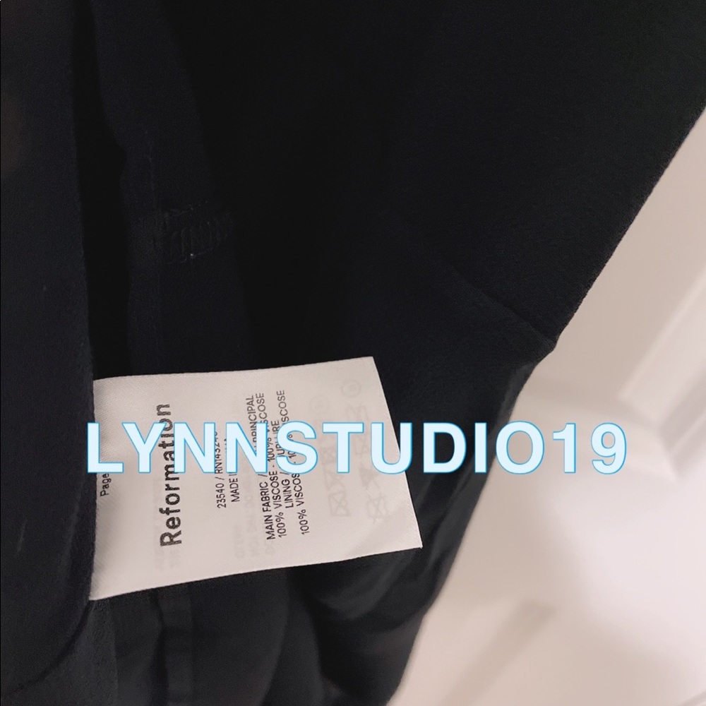 NWOT Reformation Christine Dress black - Picture 6 of 6